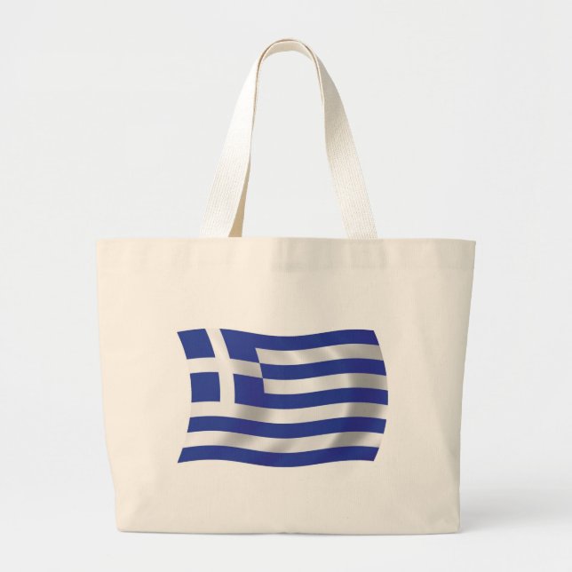Griechenland Flag Tote Bag Jumbo Stoffbeutel (Vorne)