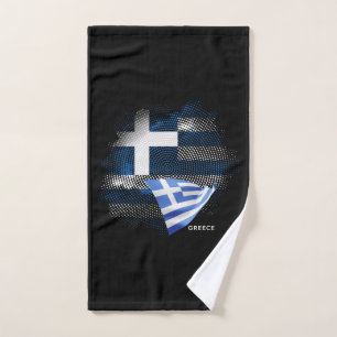 Griechenland-Flagge Badhandtuch Set