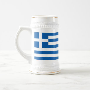Griechenland-Flagge Bierglas