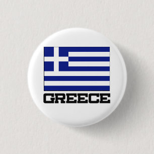 Griechenland-Flagge Button