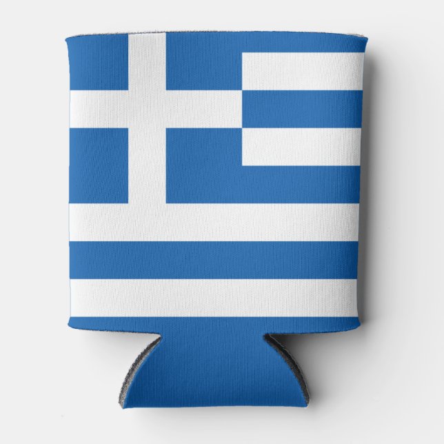 Griechenland-Flagge Dosenkühler (Vorderseite)