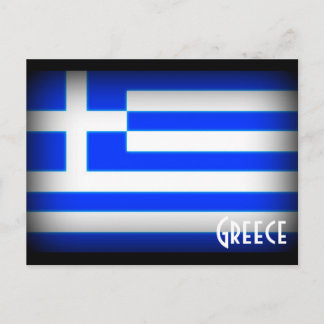 Griechenland-Flagge dunkel Postkarte