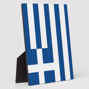 Griechenland-Flagge Fotoplatte
