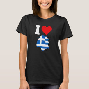 Griechenland Flagge für Thassos I Liebe Thassos T-Shirt