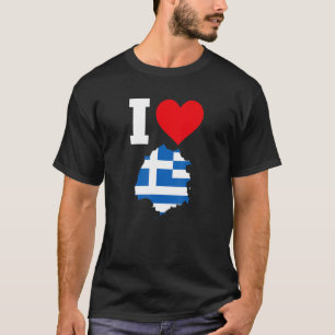 Griechenland Flagge für Thassos I Liebe Thassos T-Shirt