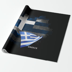 Griechenland-Flagge Geschenkpapier