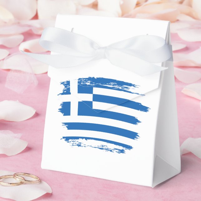 Griechenland-Flagge Geschenkschachtel (Hochzeit)