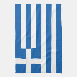 Griechenland-Flagge Geschirrtuch