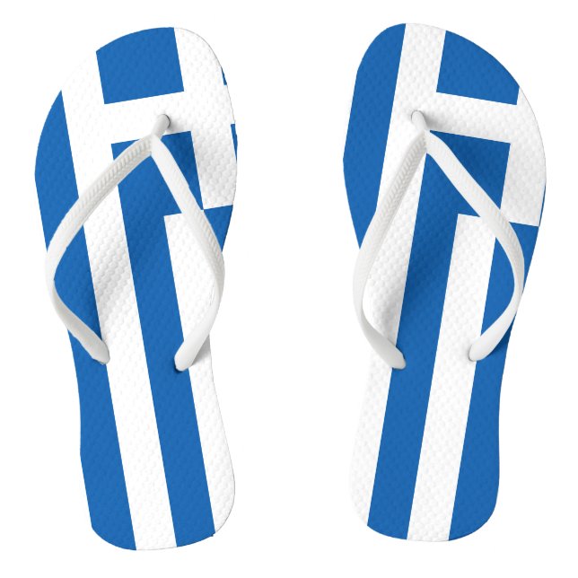 Griechenland Flagge griechisches Patriotikum Flip Flops (Fußbett)