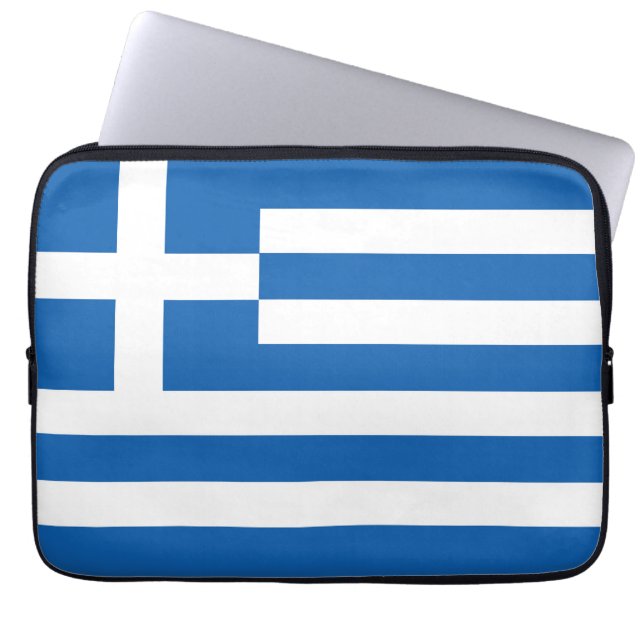 Griechenland-Flagge Laptopschutzhülle (Vorderseite)