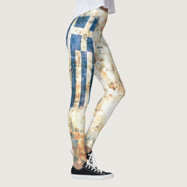 Griechenland-Flagge Leggings (Rechts)