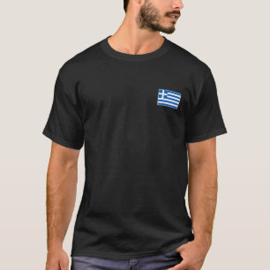 Griechenland-Flagge mit Vintagen griechischen Farb T-Shirt