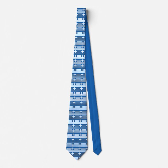 Griechenland Flagge Neck Tie Krawatte (Vorderseite)