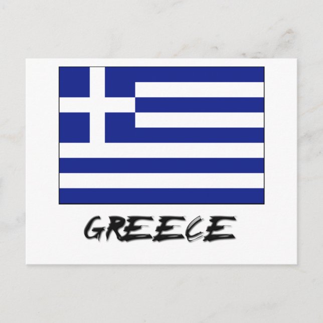 Griechenland-Flagge Postkarte (Vorderseite)