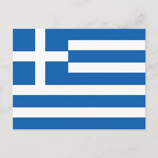 Griechenland-Flagge Postkarte (Vorderseite)