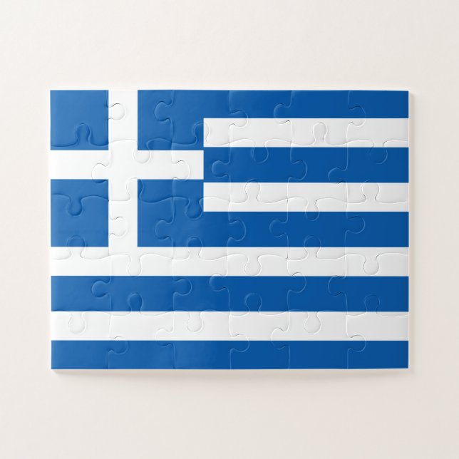 Griechenland-Flagge Puzzle (Horizontal)