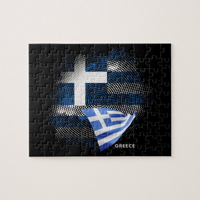 Griechenland-Flagge Puzzle (Horizontal)