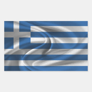 Griechenland-Flagge Rechteckiger Aufkleber