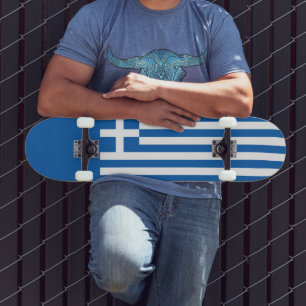 Griechenland-Flagge Skateboard