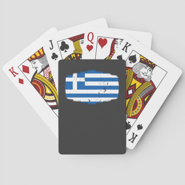 Griechenland-Flagge Spielkarten (Rückseite)