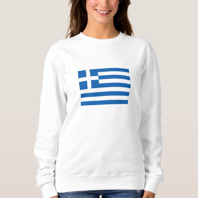 Griechenland-Flagge Sweatshirt (Vorderseite)