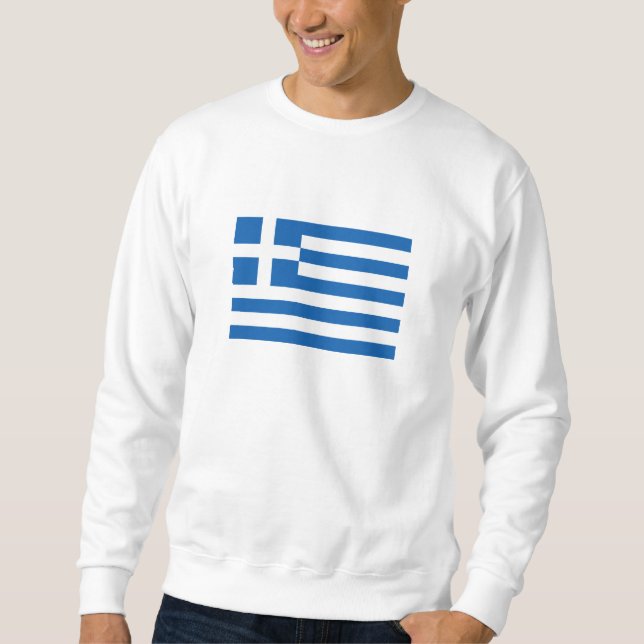 Griechenland-Flagge Sweatshirt (Vorderseite)