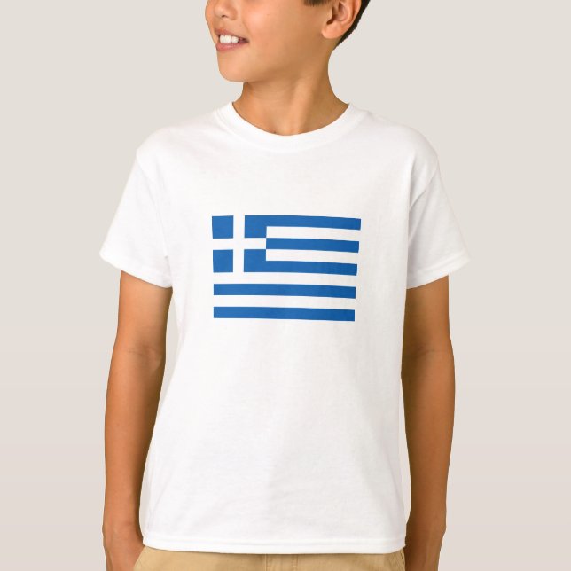 Griechenland-Flagge T-Shirt (Vorderseite)