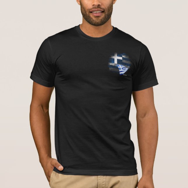 Griechenland-Flagge T-Shirt (Vorderseite)