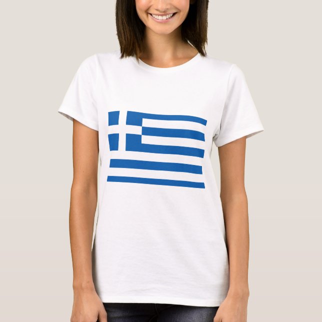 Griechenland-Flagge T-Shirt (Vorderseite)