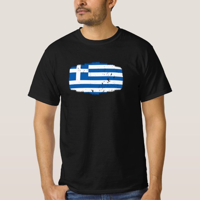 Griechenland-Flagge T-Shirt (Vorderseite)