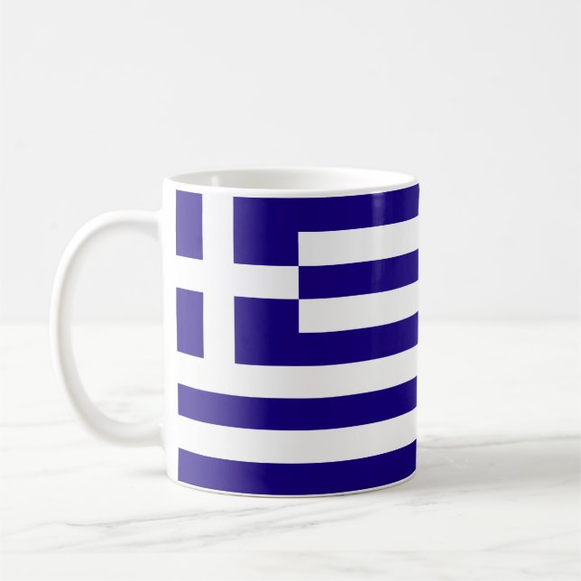 Griechenland-Flagge Tasse (Links)