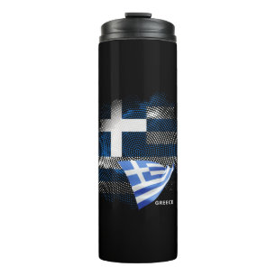 Griechenland-Flagge Thermosbecher