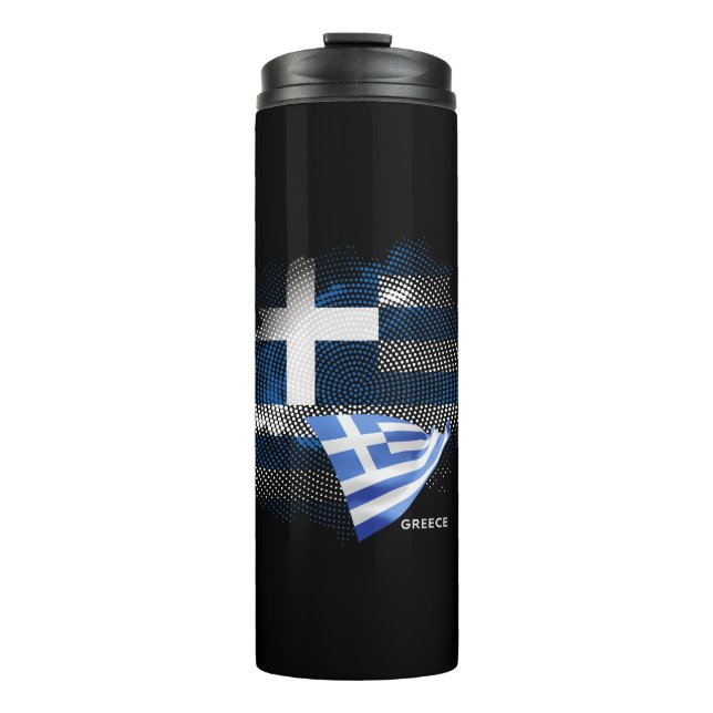 Griechenland-Flagge Thermosbecher (Vorderseite)