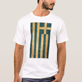 Griechenland Flagge Vintag Grunge Männer weiß T-Shirt