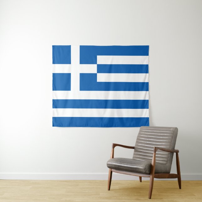 Griechenland-Flagge Wandteppich (Beispiel (Horizontal))