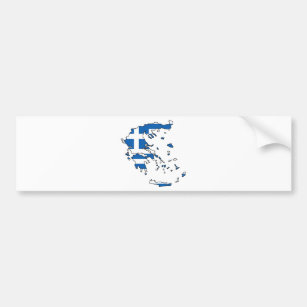 Griechenland-Flaggen-Karte GR Autoaufkleber