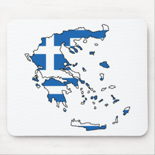 Griechenland-Flaggen-Karte GR Mousepad