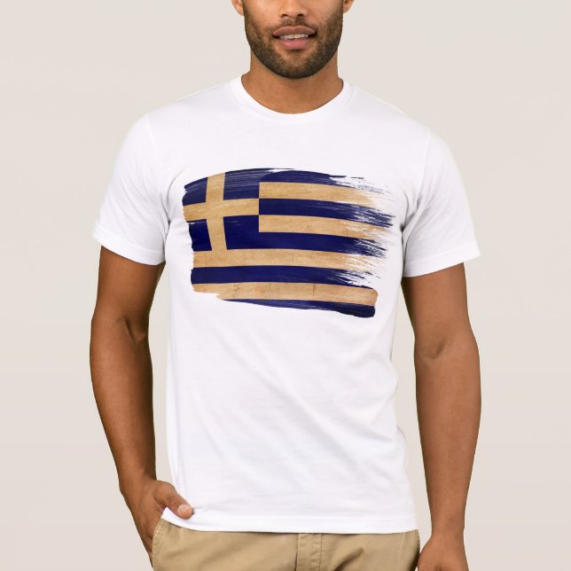 Griechenland-Flaggen-T - Shirt (Vorderseite)