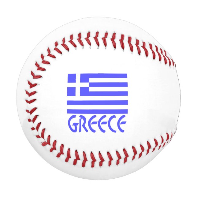 Griechenland Flaggenblau - Personalisierung Baseball (Vorderseite Links)
