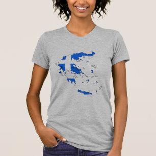 Griechenland-Flaggenkarte T-Shirt