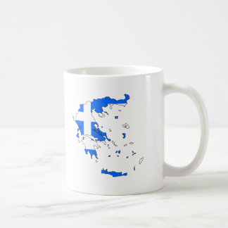 Griechenland-Flaggenkarte Tasse