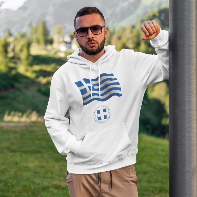 Griechenland Flaggenkittel Hoodie (Von Creator hochgeladen)