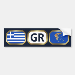 Griechenland Flaggenplan-Autoaufkleber Autoaufkleber