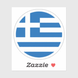 Griechenland Flaggenrundkleber Aufkleber