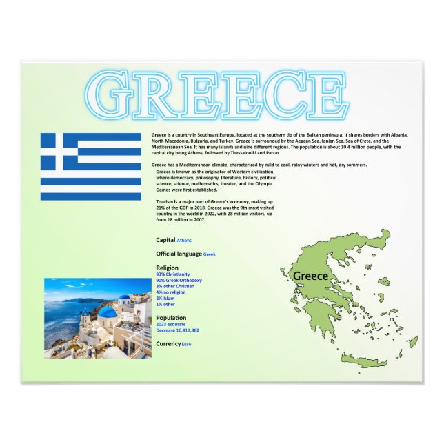 Griechenland Fotodruck (Vorne)
