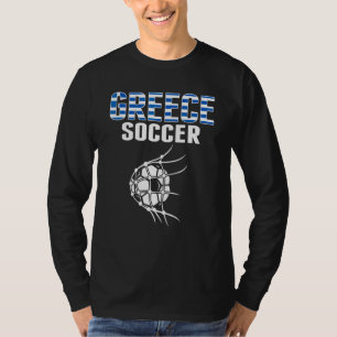 Griechenland Fußball Im Netz Tor Griechischer Fuß T-Shirt