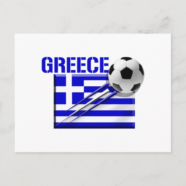 Griechenland Fußball-Logo Griechenland Flaggengesc Postkarte (Vorderseite)