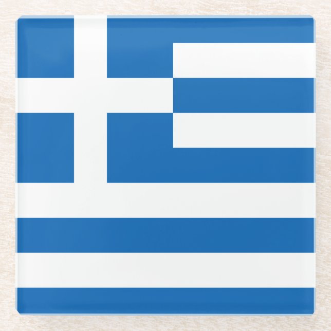 Griechenland Glasuntersetzer (Vorderseite)