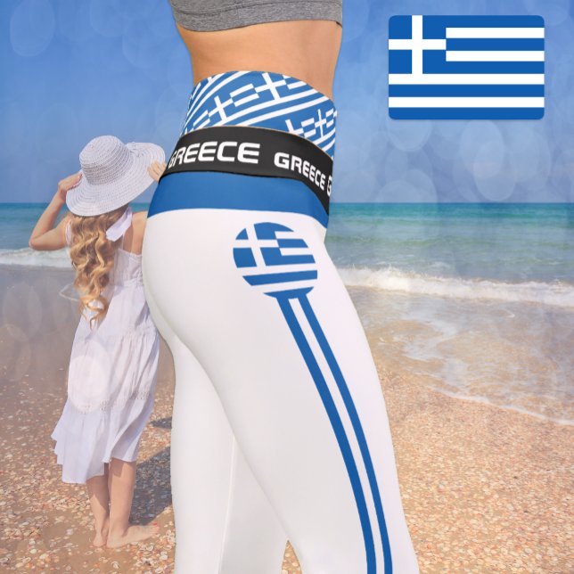 Griechenland & Griechenland Flag Mode, Fitness, Sp Capri Leggings (Von Creator hochgeladen)