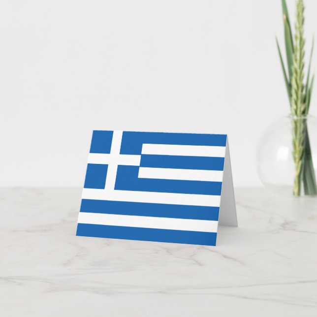Griechenland (griechische Flagge) Karte (Vorderseite)